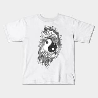 Yin Yang Koi Balance Kids T-Shirt